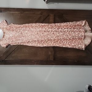 Calvin Klien Rose Gold Capped Gown